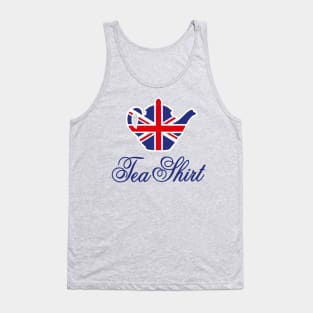 Tea Shirt British teapot Union Jack UK tea pun Tank Top